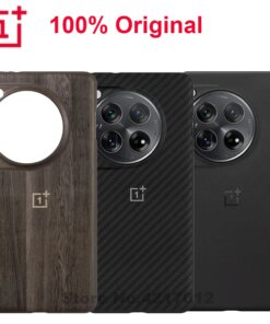 Original OnePlus 12 Case Carbon Sandstone Black Wood Bumper Karbon Protective Cover Case For One Plus 12 5G Smart Phone OPO