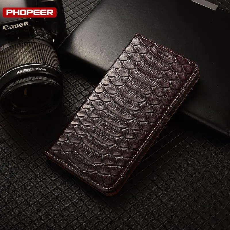 Python Skin Genuine Leather Case For Infinix Zero 30 20 8 8i Ultra X Pro Neo 5G 2022 2023 Smartphone Wallet Flip Cover