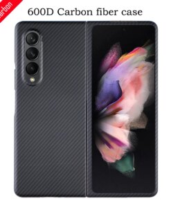 YTF-Carbon 600D carbon fiber phone case for Samsung Galaxy Z Fold 4 case Aramid Fiber Shock Absorbent Slim Design Z Fold 3 cover