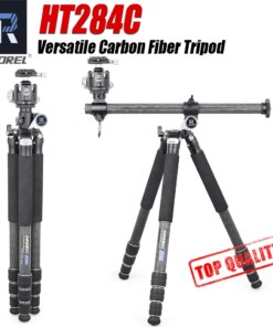 INNOREL HT284C Carbon Fiber Camera Horizontal Tripod 182cm with Center Column for Canon Nikon DSLR Video Camcorder 20kg Max Load