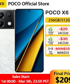 Global Version POCO X6 5G NFC Snapdragon 7s Gen 2 Smartphone 120Hz Flow AMOLED Display 64MP Camera with OIS 67W Charging 5100mAh