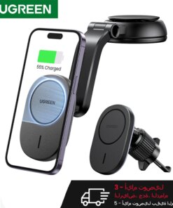 UGREEN Magnetic Car Phone Holder Stand Wireless Charger For iPhone 15 14 13 12 Pro Max Charging for Magsafe Car Charger 7.5W