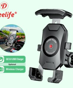 Deelife Motorcycle Phone Holder for Moto Support Telephone Mobile Stand Mount Wireless Chargers Motor Bike Cellphone Bracket