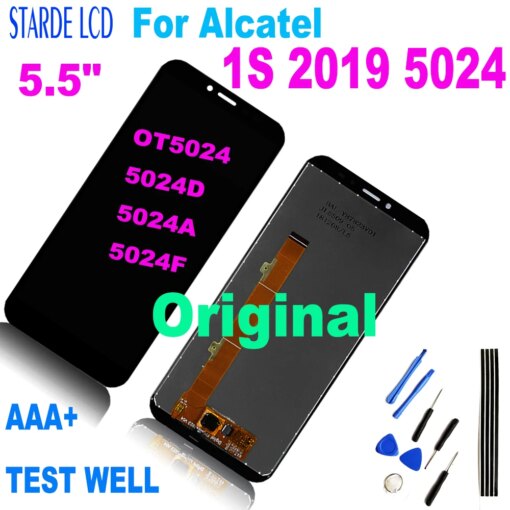 5.5'' For Alcatel 1S 2019 5024 OT5024 LCD Display Touch Screen Panel Replacement 5024D 5024A 5024F Phone Parts
