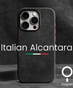 Magnetic ALCANTARA Case for iPhone 15 Pro Max 14 13 12 mini Luxury Artificial Leather Supercar Suede Phone Cases Cover