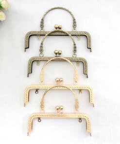 4PCS Metal Handbag Handle Frame Kiss Clasp Lock Handle Arch for DIY Purse Bag Fashion New Fashion Handle DIY Craft 18CM 20CM