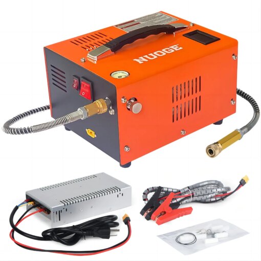 NUOGE  110V/220V Power PCP Air Compressor 4500Psi 30Mbar  Pump Oil/Water-Free High Pressure Apply To Air Rifle Diving Bottle