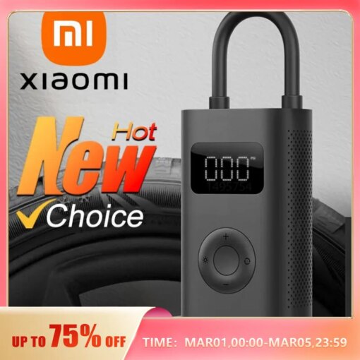 NEW Xiaomi Mijia Air Pump 1S Portable Electric Air Compressor Inflator 150PSI for Bike Car Tire Football Basketball Smart Home 2