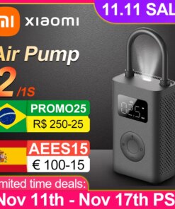 Xiaomi Mini Portable Air Pump 2 Mijia Electric Air Compressor Treasure 150PSI Type-C LED Multitool Inflator For Automotive Car S