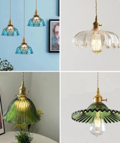 Home Decor Vintage Glass Pendant Lights For Kitchen Island Interior Antiques Hanging Ceiling Lamps Nordic Suspensions Luminaire