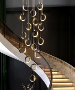 Modern home decoration crystal chandelier, stair Pendant lamp, living room Pendant lights, interior lighting