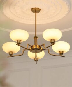 Mid century Bauhaus  Chandeliers modern French milky white glass light bedroom study living room designer home interior lights