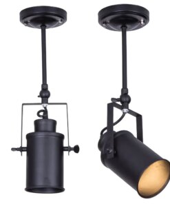Black Iron Ceiling Light Retro Industrial Loft Nordic Hang Lamp for Home Decor Dinning Cafe Bar Shop Background Lighting Fixture
