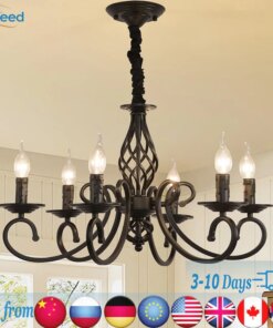 Nordic Vintage Candle Chandeliers Lighting Lustre Hanging lamps for Ceiling Farmhouse Lamp For Diningr Kitchen Chandelier Room