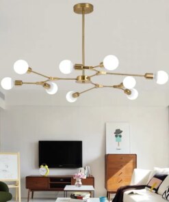 Modern Sputnik Ceiling Chandelier Satellite Hanging Lamp Lustre Light Fixture 3 6 9 Iron Spider Home Living Dining Room Decor