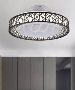 Modern minimalist bedroom fan lamp dimming for dining room living room LED invisible ceiling fan lamp chandelier integrated
