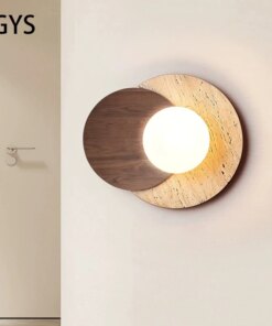 Led Wall Lamp Cream Style Bedroom Bedside Lights Stone Wood Wabi-sabi Home Decoration Lighting Fixture G9 Bulb Soft Light