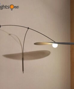 Long arm fishing bedroom wall light retro study background wall light designer industrial wind rocker wall lamp