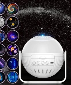25 in 1 LED Star Night Lights Galaxy Projector Rotate Planetarium Starry Sky Projector Lamp Kids Bedroom Room Decor Nightlights