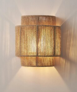 MORI SCONCE lamp Hemp Rope Wall Light or Bedroom Bedside Lights Dining Room Living Room Aisle Japanese Wall Lamp