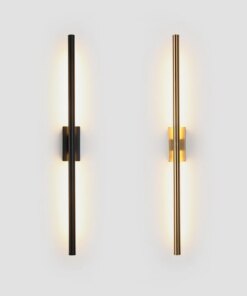 Modern simple linear tube LED wall lamp up down background opposite wall light LED bedside foyer corridor black gold LED sconce