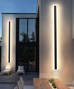 Modern LED Waterproof IP65 outdoor Long wall lamp villa  Wall Light Garden porch Sconce Light 110V 220V Black Sconce Luminaire