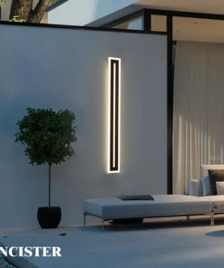 Outdoor Waterproof IP65 LED Long Strip Wall Light Modern Wall-Mounted Lamp Sconce Suitable for Living Room Courtyard Porch Patio