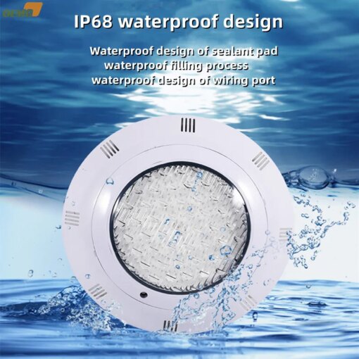 led wall mounted IP68 swimming pool underwater light 20W30W40W50W60WAC12V fish pond light RGB color changing with remote control