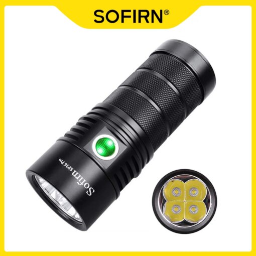 Sofirn SP36 Pro 8000lm Powerful LED Flashlight  4*SST40 USB C Rechargeable 18650 Torch