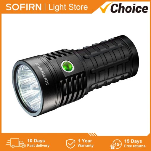 Sofirn Q8 Plus Super Powerful LED Flashlight 16000lm USB C Rechargeable 21700 Anduril 2.0 Torch  XHP50B Reverse Charging