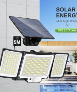 348LED Solar lamp outdoor security light with motion sensor waterproof 126/328LED powerful spotlight solar for garden Garage