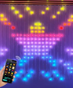 WS2812B Window Curtain Christmas Lights Multicolor Fairy String Waterfall APP Bluetooth Xmas Bedroom Wedding Holiday Decor DC5V