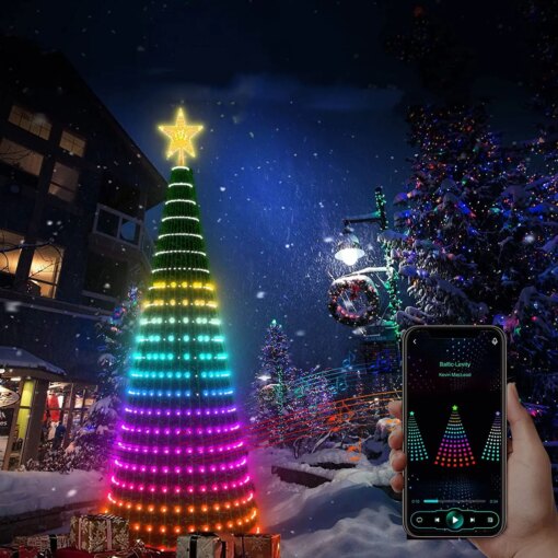 DIY Smart Christmas Tree Lights APP Remote Control String Lights for Bedroom Window Christmas Navidad Wedding Party Decoration