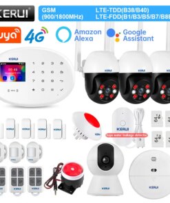 KERUI W204 Alarm System Kit 4G GSM WIFI Tuya Smart Home Alarm Work With Alexa Google Assistant Security Camera Motion Sensor