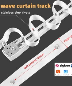 Factory S Fold Custom smart Track ripple Electric Curtain Alexa Google Alice Voice Control Home System Rail