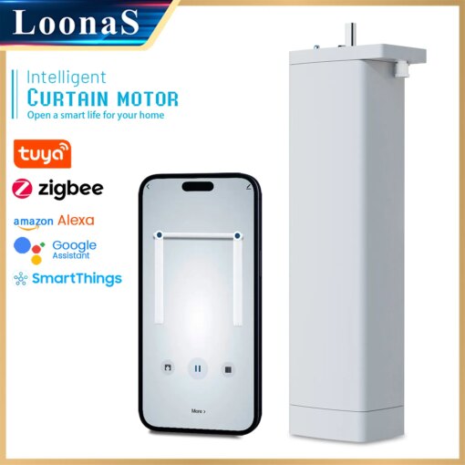 3rd Generation Shorter Tuya Zigbee Electric Smart Curtain Motor Intelligent Support Voice Control Alexa Google Assistant