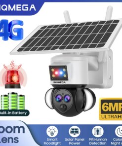 INQMEGA 6MP 3K 12X Zoom Wireless Outdoor WIFI Solar Camera Solar Powered Camera 4g CCTV for Smart Home Farm Yard Field Monitor