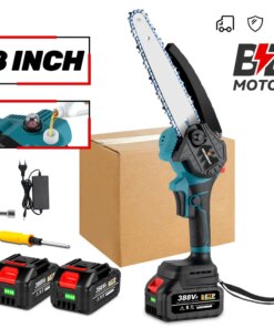 Yofidra 8 Inch Brushless Electric Saw Automatic Oiler Handheld Garden Wood Logging Chainsaw for Makita 18V Battery Powered Tool