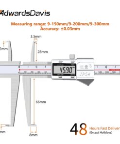 Metric Imperial Digital Calipers 0-150 0-200 0-300mm Double Inner Groove Digital Caliper 4CR13 Stainless Steel Measuring Tools