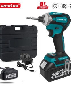 Kamolee 588Nm Cordless Electric Impact Brushless Wrench 5 Speed Screwdriver Power Tool 1/4" with 3 LED Light for Makita Battery