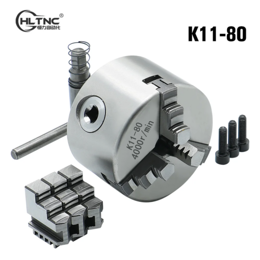 1Set K11-80 3 Jaws Manual Lathe Chuck With Turning Machine Tools Accessories K11 80 3-Jaw Lathe Chuck Self-Centering Metal