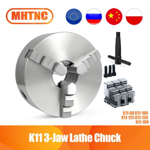 New K11 Lathe Chuck 3 Jaws Manual Self-Centering  K11-80 K11-100 K11-125 K11-130 K11-160 With Turning Machine Tools Accessories