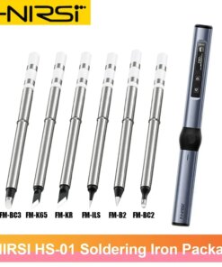 FNIRSI HS01 Original Smart Soldering Iron HS-01 PD Solder Cautin Station HS 01 Welding Equipment Electric Machine Tools FM65 Tip