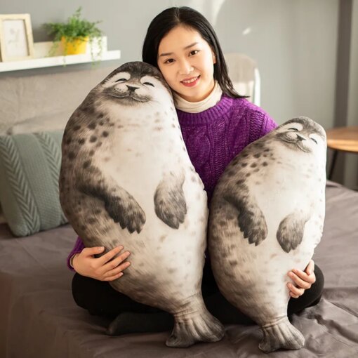 45-130CM Large Soft Lion Plush Toy Cute Sea World Animal Seal Plush Stuffed Doll Baby Sleeping Pillow Kids Girls Gift Home Decor