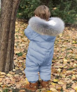2022 New Baby Overalls Down Jacket Kids Boy Jumpsuits Toddler Girl Clothes Snow Suit Winter Coat Thick Infant Overcoat  TZ305