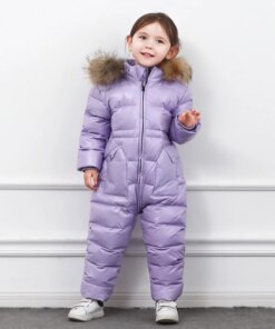 Winter children's one-piece down jacket boys waterproof thickened down jacket girls wash-free warm jacket 2-6 years old