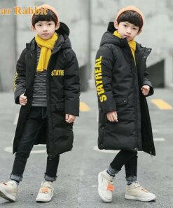 -30 degrees High quality Winter Boys Long Coat Clothes overcoat Snowsuit Thick Hooded Parka warm cotton Jacket For Kids clothing