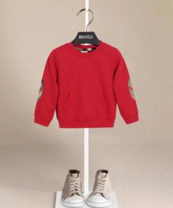 Children's Spring Autumn Sweatshirts Girl Kids Red Tshirt Cotton Pullover Tops for Baby Boys Autumn Solid Color Clothes 2-9Years