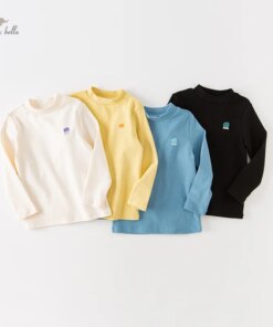 Dave Bella 2023 New Autumn Winter Boy's Baby T-Shirt Children Top Cotton Fashion Casual Cool Comfortable Undershirt DK4236465