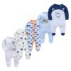 Roupas Bebe De New Baby Boys Pajamas Long Sleeve Toddler Pijamas 5/3Pcs Newborn Girl Pyjamas Onesie Cotton Sleepsuits Homewear